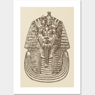 Tutankhamun mask on pointillism technique Posters and Art